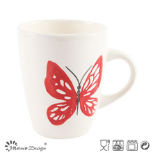 Taza de cerámica de 11oz Diseño de mariposa pintada Han